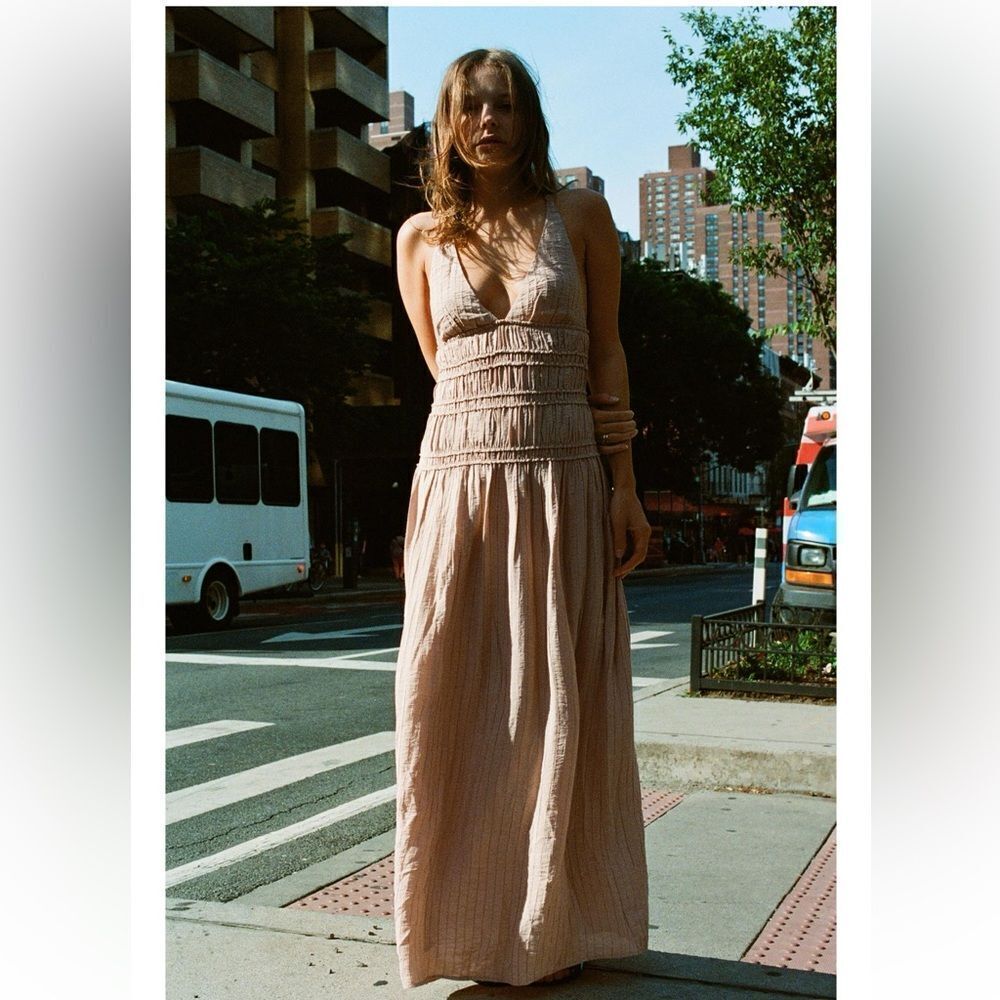 Zara textured midi dress
